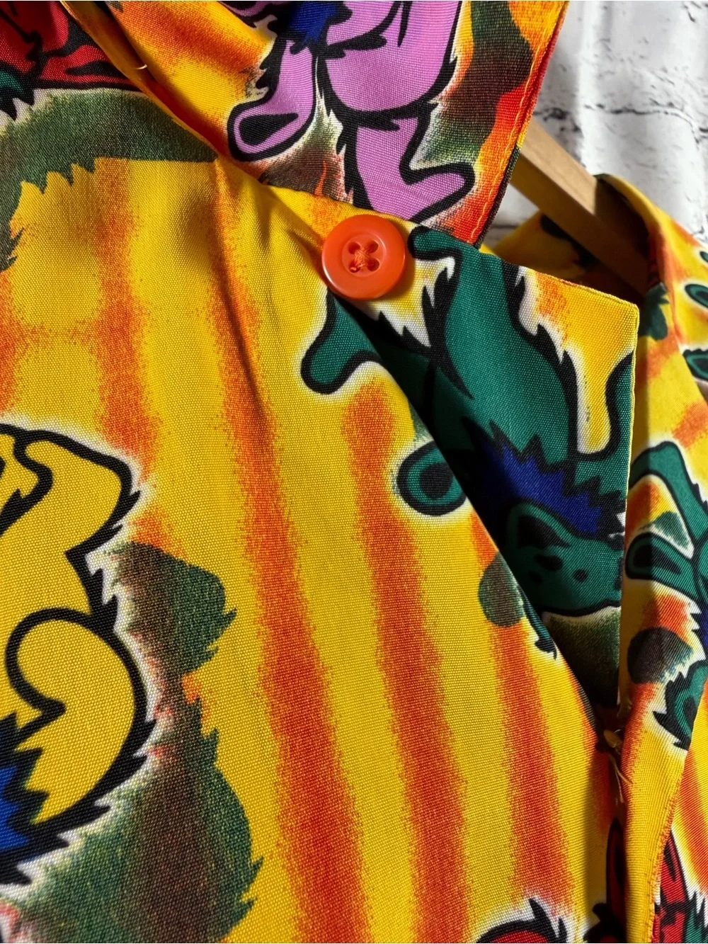 Grateful Dead By Dragonfly Clothing Company Dancing Bears Button Up Short Sleeve